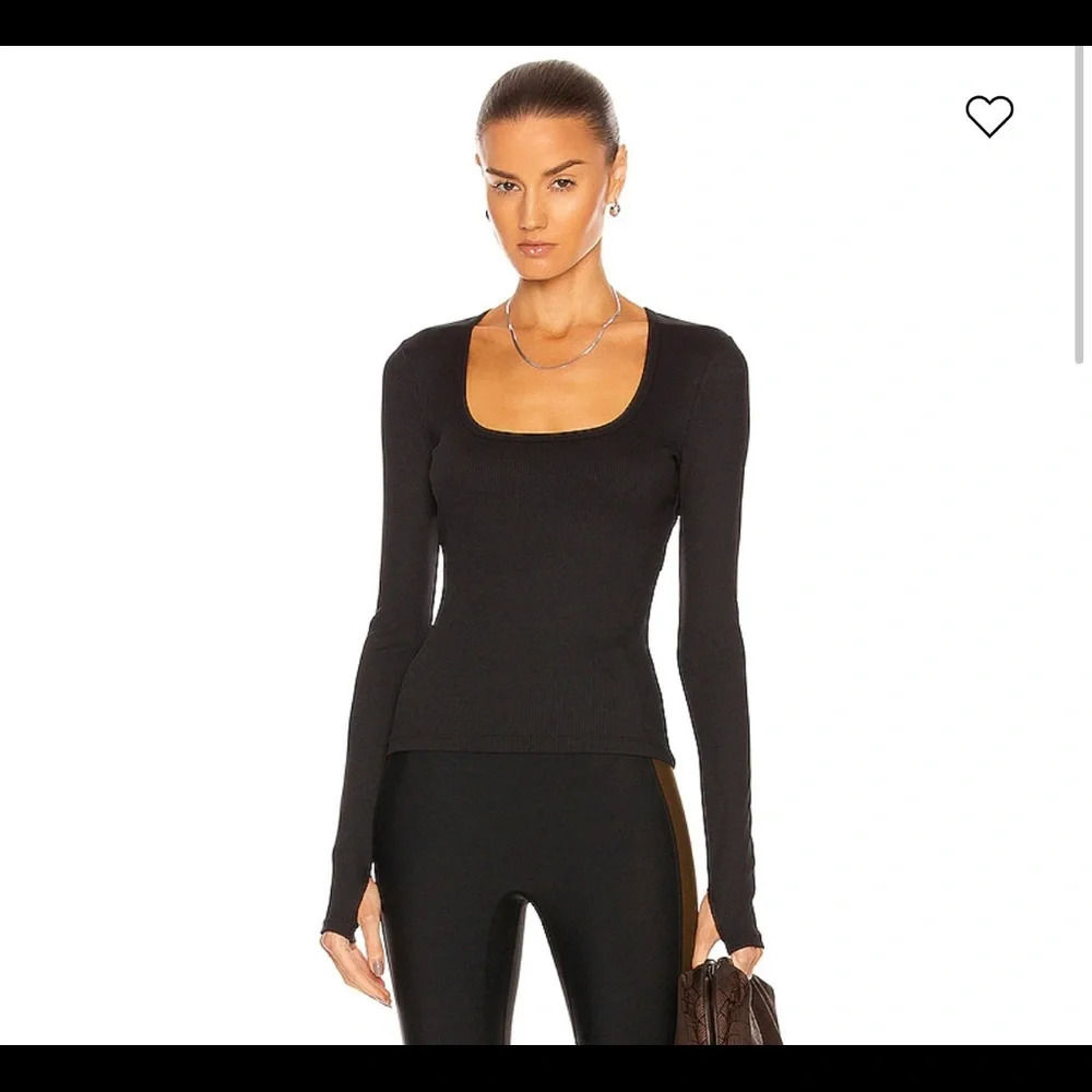 Nylora Allen Top in Black Size Small $138 FWRD - Ribbed Athleisure Long Sleeve - Picture 3 of 9